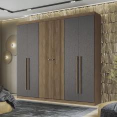 Imagem de Guarda Roupa Casal Ripado 6 Portas 4 Gavetas Antony