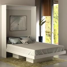 Imagem de Cama Retratil De Parede Casal Cm8016 Branco Tecno Mobili