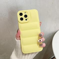 Imagem de Capa de telefone de silicone com jaqueta macia para iPhone 11 12 13 14 15 Pro Max XS X XR 7 8 Plus Capa traseira à prova de choque, amarela, para iPhone 11Pro Max