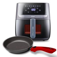 Imagem de Airfryer Vision Max Ichef 5,7L e Panela Ultra Vermelha Saute Petit 20cm