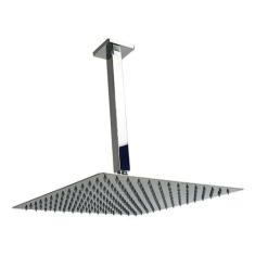 Imagem de Ducha Chuveiro Slim Quadrado Metal 30x30cm Com Braço De Teto