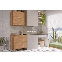 Imagem de Cozinha Completa Bella 2 Peças (1 Armário + 1 Balcão) 80cm Freijo - MG