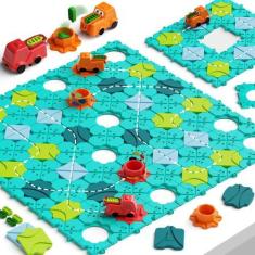 Imagem de Jogo de tabuleiro burgkidz Expandable Logical Road Builder 4-8 anos