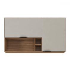 Imagem de Armário Aéreo Cozinha Firenze 120cm 2 Portas Amêndola/Nude - Demóbile