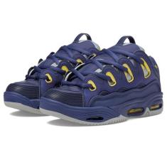Imagem de Osiris Tênis de skate masculino D3 2001, Cadet azul/amarelo, 42