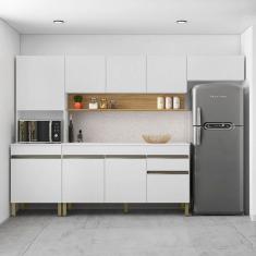 Imagem de Cozinha Completa Line 9 Portas 1 Gaveta Supremo/Freijo - Kits Paraná