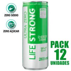 Imagem de Energético Life Strong Energy Drink 12 Unidades Maça Verde