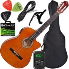 Imagem de Kit Violão Eletroacústico Flat + Acessórios Giannini Nf14 Nt