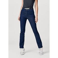 Imagem de Calça Jeans Feminina Modelagem Reta Em Algodão E Elastano