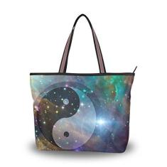 Imagem de Bolsa de ombro feminina My Daily Yin Yang Celestial Galaxy, Multi, Medium