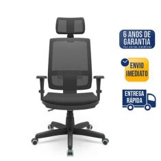 Imagem de Cadeira de escritório ergonômica Brizza com Braço 3D - Plaxmetal