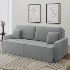 Imagem de Sofá 3 Lugares 212 X 100 X 90 Cm Veludo Tomie Yescasa