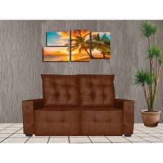 Imagem de Sofa Retratil e Reclinave 2 Metros  Elano TerraCota