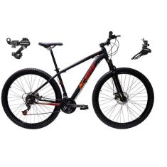 Imagem de Bicicleta Aro 29 Ksw Xlt Alumínio 24v Câmbios Shimano Garfo Suspensão - Preto/Vermelho/Laranja
