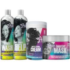 Imagem de Kit Soul Power 4 Produtos Com Creme De Pentear Modelador De Cachos Veg