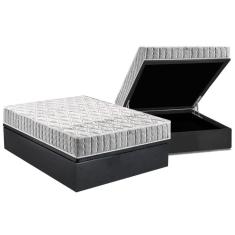 Imagem de Conjunto Box Baú Casal: Colchão Espuma D Angelis Anjos D33 Orthosono + Base CRC Suede Gray (138x188)