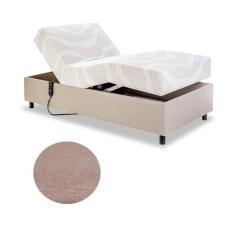 Imagem de Cama Solteiro Centauro Linho Natural 97x205x64 cm Pilati