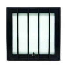 Imagem de Janela Maxiar Alto Padrão Esquadria Brasil Vetx 30x30 Preto Grade f123