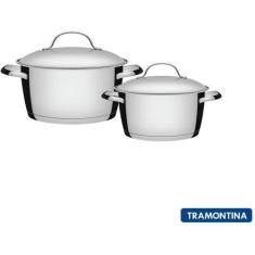 Imagem de Jogo de Panelas Tramontina Aço Inox para Cozinha Gourmet 2PÇ