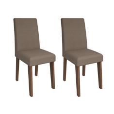 Imagem de Conjunto 2 Cadeiras Suede Milena Cimol Savana/Pluma