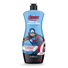 Imagem de Shampoo 2 Em 1 Infantil Para Meninos Marvel Avengers Capitão América, 400 Ml, Impala Cosmeticos