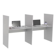 Imagem de Escrivaninha Office 2 Lugares Letonia Cinza