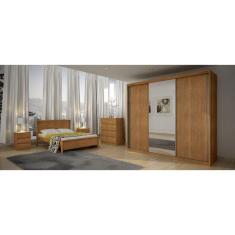 Imagem de Guarda Roupa Casal com Espelho 3 Portas 6 Gavetas - Palazzo-Cumaru - Móveis Novo Horizonte