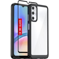 Imagem de Capa para Samsung A05S, capa para Samsung Galaxy A05S, com [protetor de tela de vidro temperado][4 airbags embutidos] [Não amarela] Capa protetora à prova de choque de grau militar para Samsung Galaxy