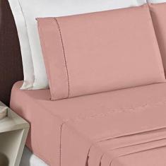 Imagem de Jogo De Lençol Solteiro 03 Peças Percal 400 Fios Ponto Palito - Marias