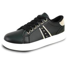 Imagem de KOZI Tênis feminino moderno plataforma confortável Wedge Oxford cadarço coleção MG com palmilha removível, Preto 4, 38