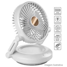 Imagem de Ventilador Portátil Mesa Recarregável Usb Dobrável Led Base