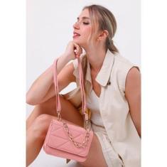 Imagem de Bolsas Femininas Transversal Bordada Com Alça De Corrente-Feminino