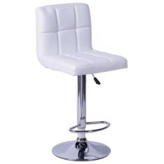 Imagem de Banqueta Carmem Estofada PU Com Base Giratória Cromada - Tatu Bola Móv