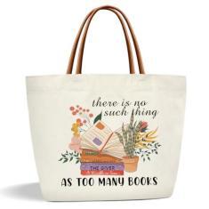 Imagem de Sacolas florais para mulheres, presentes para amantes de livros para Bookish Booktrovert, bolsas femininas de lona, presentes estéticos para mulheres, amantes de livros, bibliotecária, professora,