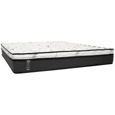 Imagem de Colchão de Casal Castor New Alfa One com Molejo Tecnopedic, Euro Pillow e Revestimento em Malha 24x138x188cm - Cinza/Branco