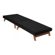 Imagem de Cama Dobrável Portátil C/Pés De Madeira - Solteiro - Mega