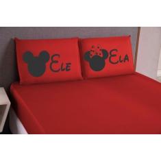 Imagem de Lençol De Microfibra Casal Queen Elasticado + Duas Fronhas Estampadas