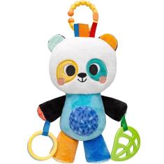 Imagem de Treme-Treme de Atividades Bubazoo Panda +4m Chocalho Buzina Mordedor para Berço Carrinho