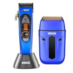 Imagem de Kit 2 Maquina NG 9004 Corte NG 984A Shaver Wmark Azul, Bivolt