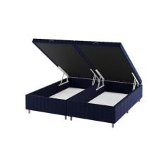 Imagem de Base Box Baú King Ibiza 35cm 2,03m 1,93m Turkey Azul