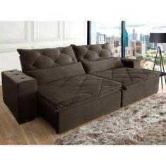 Imagem de Sofá Lisboa 3,10 Mts Pluma Café - Sofá Casa