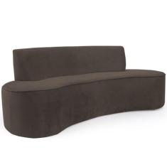 Imagem de Sofá 04 Lugares 230cm Mônaco Veludo Marrom Escuro - Nexta Casa