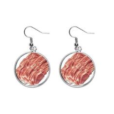 Imagem de Brinco feminino com textura de carne crua e pingente de orelha com pingente de prata