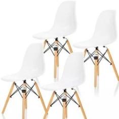 Imagem de Conjunto 4 Cadeiras Charles Eames Eiffel Wood - Design - 
