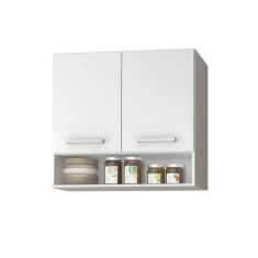 Imagem de Armario Aereo De Cozinha 2 Portas E 1 Nicho Branco Benin - Casa Modern