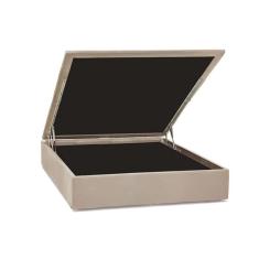 Imagem de Cama Box Baú Ortobom Nobuck Bege Casal 138x188