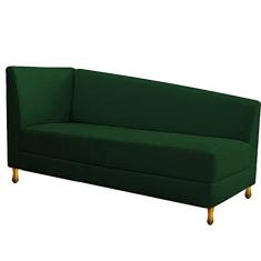 Imagem de Recamier Divã Valéria 185cm Lado Direito Suede Verde - Amarena Móveis