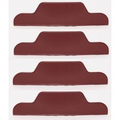 Imagem de Kit Com 4 Cantoneiras Para Cama Box Ou Baú Marrom Maleáveis Protetoras