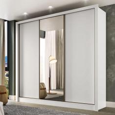 Imagem de Guarda Roupa Casal com Espelho 3 Portas de Correr Champ Belmax