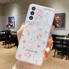 Imagem de Capa de telefone de flor de desenho animado brilhante para Samsung S22 Ultra S21 S20 Plus FE Note 20 A53 A73 A52 A72 A13 A33 A71 A22 Capa macia, A04, Para A33 5G